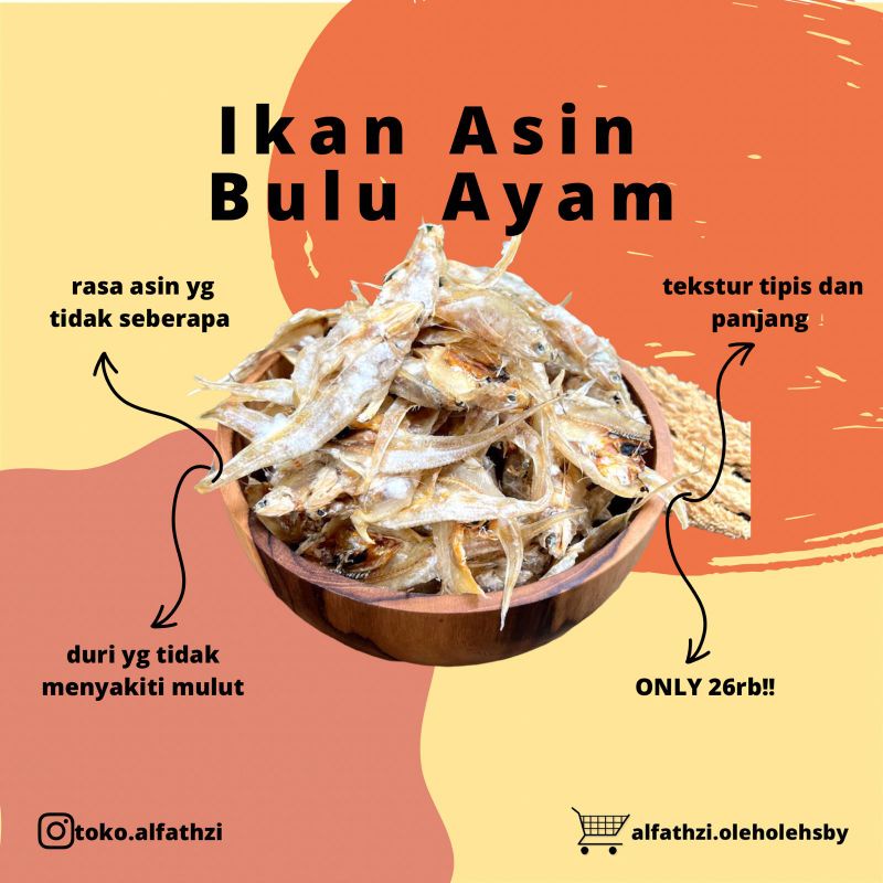 

✨Oleh-Oleh Surabaya✨ Ikan Asin Bulu Ayam 250gr