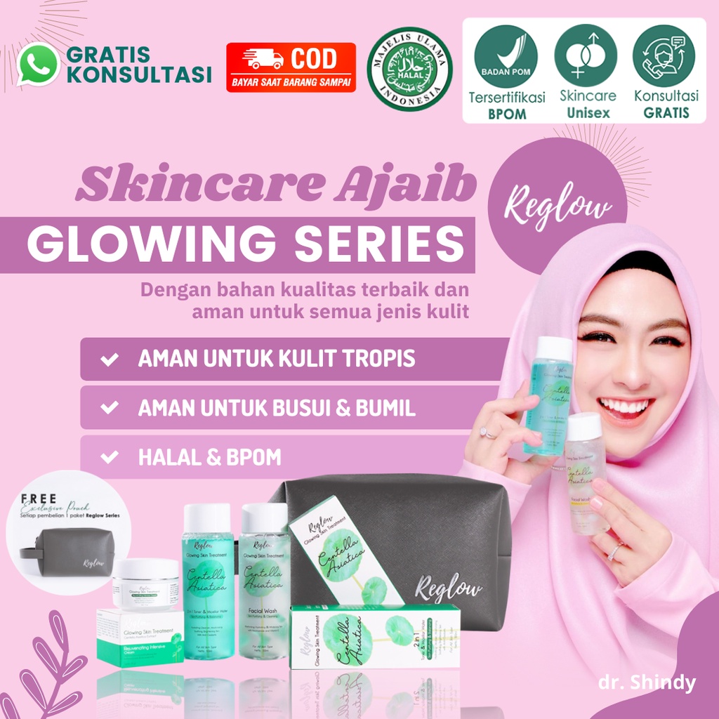 Promo Skincare Reglow Original Terbaik - anti acne / anti aging - COD Aman BPOM Halal