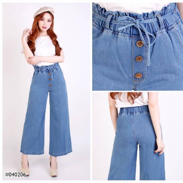  Celana  Panjang Kulot Jeans  Wanita Denim  Modis JSK Jeans  