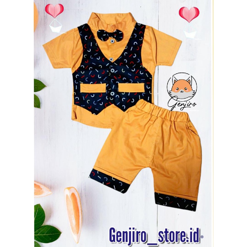 GENJIRO_STORE.ID/SETELAN ANAK LAKI LAKI/SETELAN ROMPI/CELANA JOGER/MOTIF ABSTRAKI/UNTUK/3BLN SAMPAI 4THN/COD