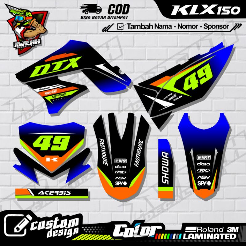 DECAL STIKER KLX 150 LAMA - DECAL KLX S - DECAL KLX L FULL BODY