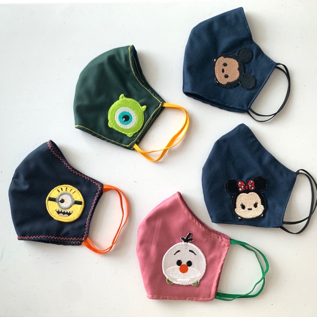 CUSTOM MASKER KAIN LUCU PATCH TSUM BAYI ANAK DEWASA