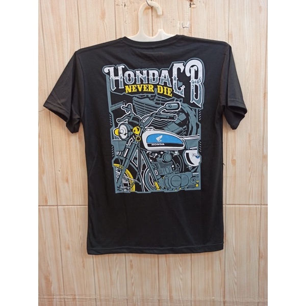 kaos honda Cb never die hitam