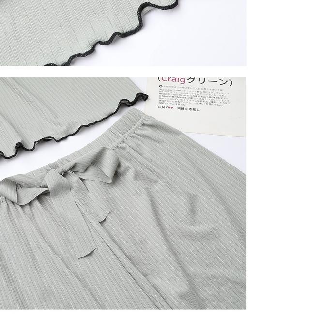 () Ruffle Ice Silk Set Piyama / Baju Tidur / Setelan Wanita daster / Setelan Celana Pendek / Piyama 