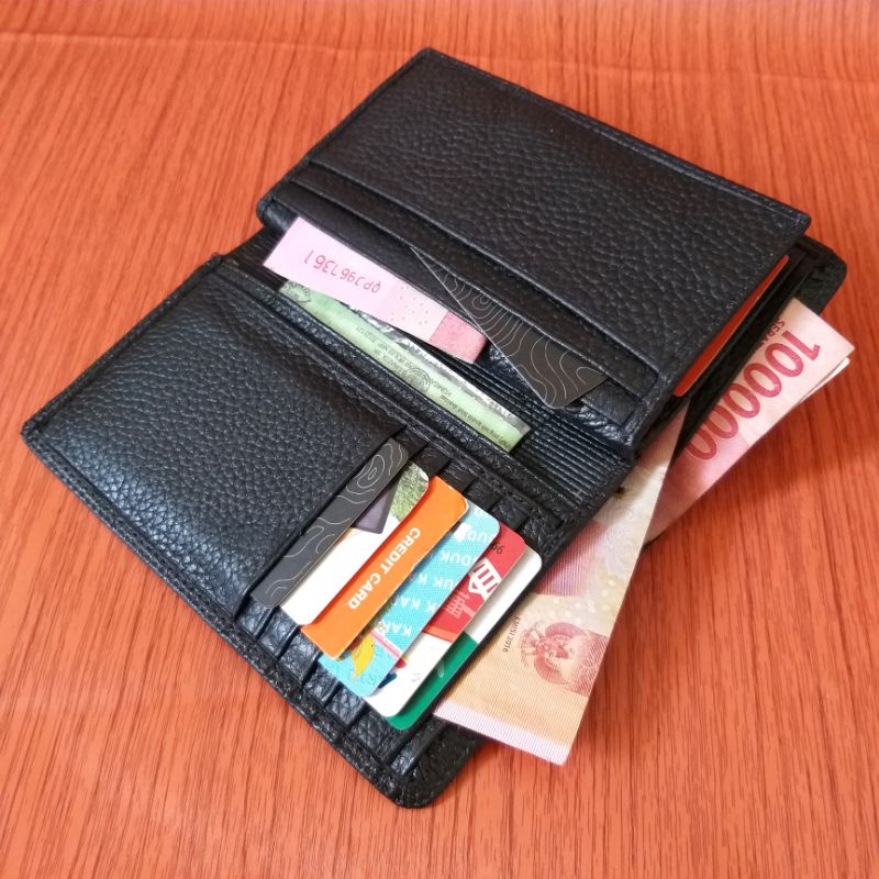 Dompet kulit sapi asli ukuran tanggung dompet pria