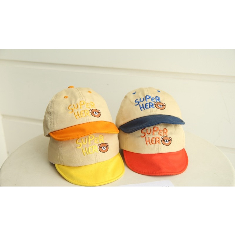Topi Lokal Anak Bayi Model Superhero Bear Lingkar 48 49 50-1