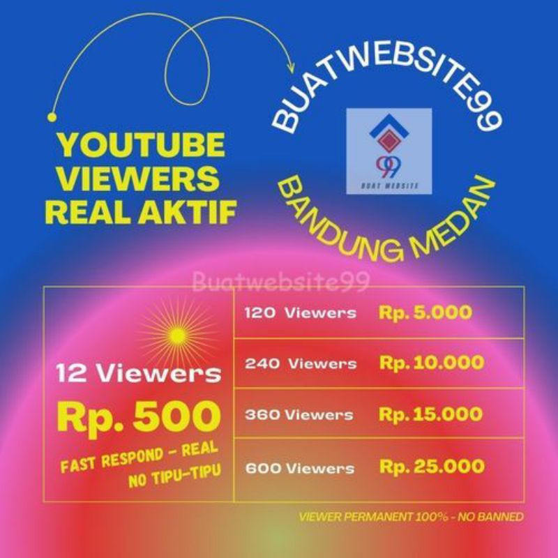 Jual View Youtube-Viewers Youtube 2200 View Murah Bergaransi