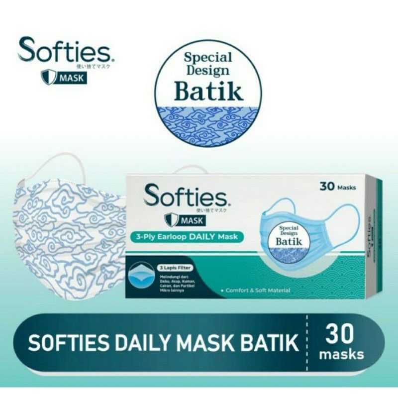 Softies Masker Daily Batik 30's