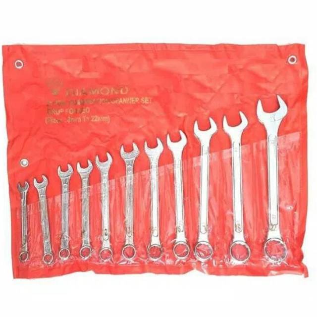 Kunci ring pas 8-24 mm diamond ring pas set