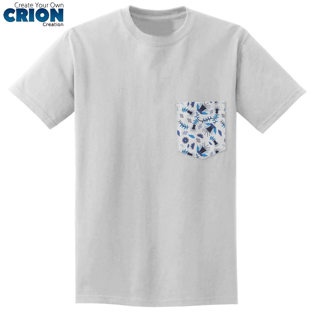 Kaos Seri Batik Floral dengan Kantong - By Crion