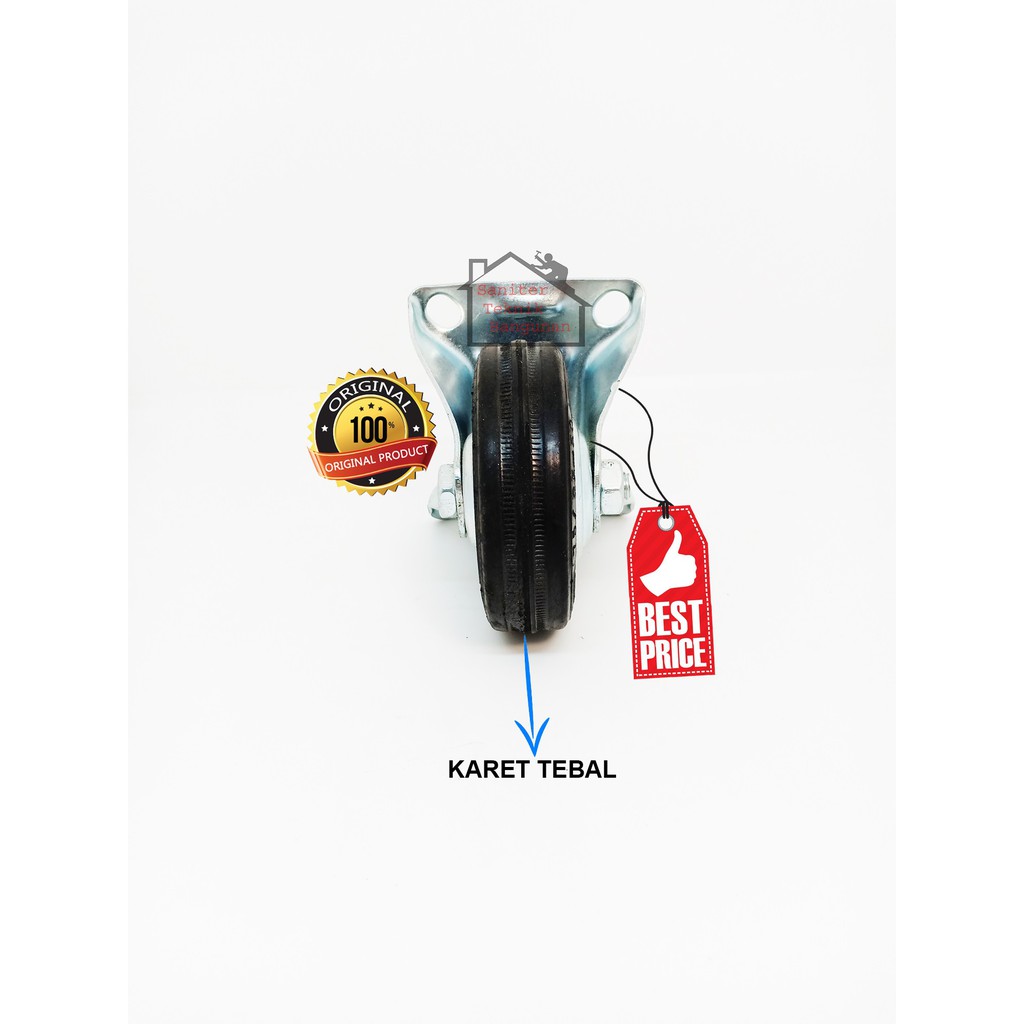 RODA TROLLEY KARET 3&quot;  INCH MATI-RODA ETALASE TROLI TROLY KASTOR