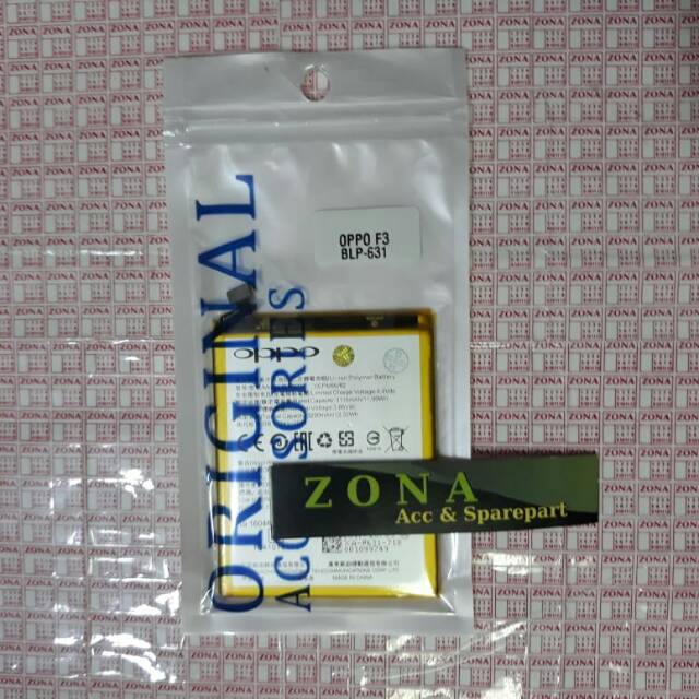 BATERAI BATRE OPPO F3 BLP631ORIGINAL
