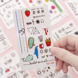  Stiker  Tato  Motif Kartun Anime untuk Scrapbook DIY 