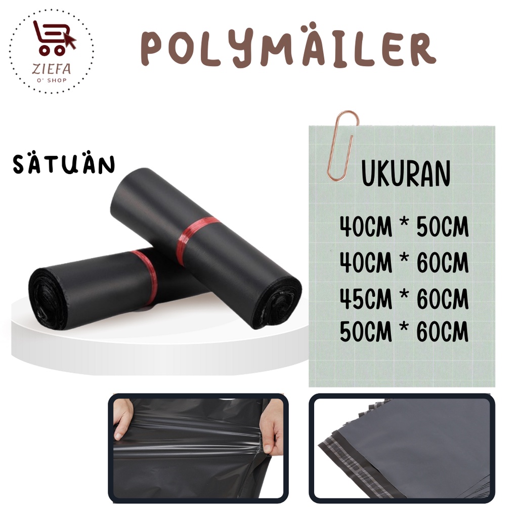 

PLASTIK POLYMAILER (Satuan) Hitam Amplop Plastik Packing Olshop