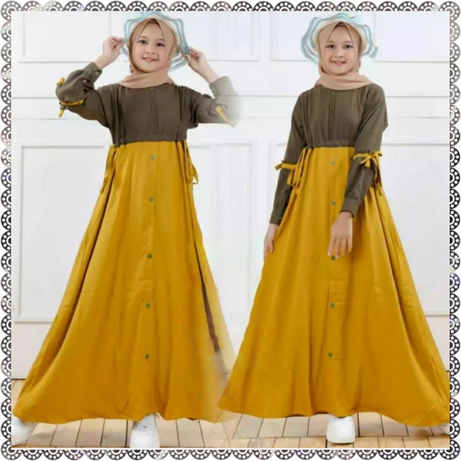 Gamis Anak Remaja Muslimah Mewah Pesta Kondangan Terbaru 2021 Gamis Zaina Gaun Pesta Murah Usia 12 1