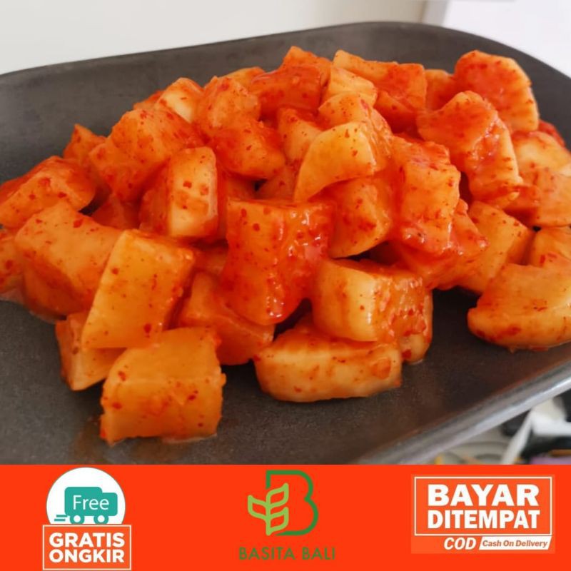 

Kimchi Lobak Pedas 200gram / Kimchi Basita Bali