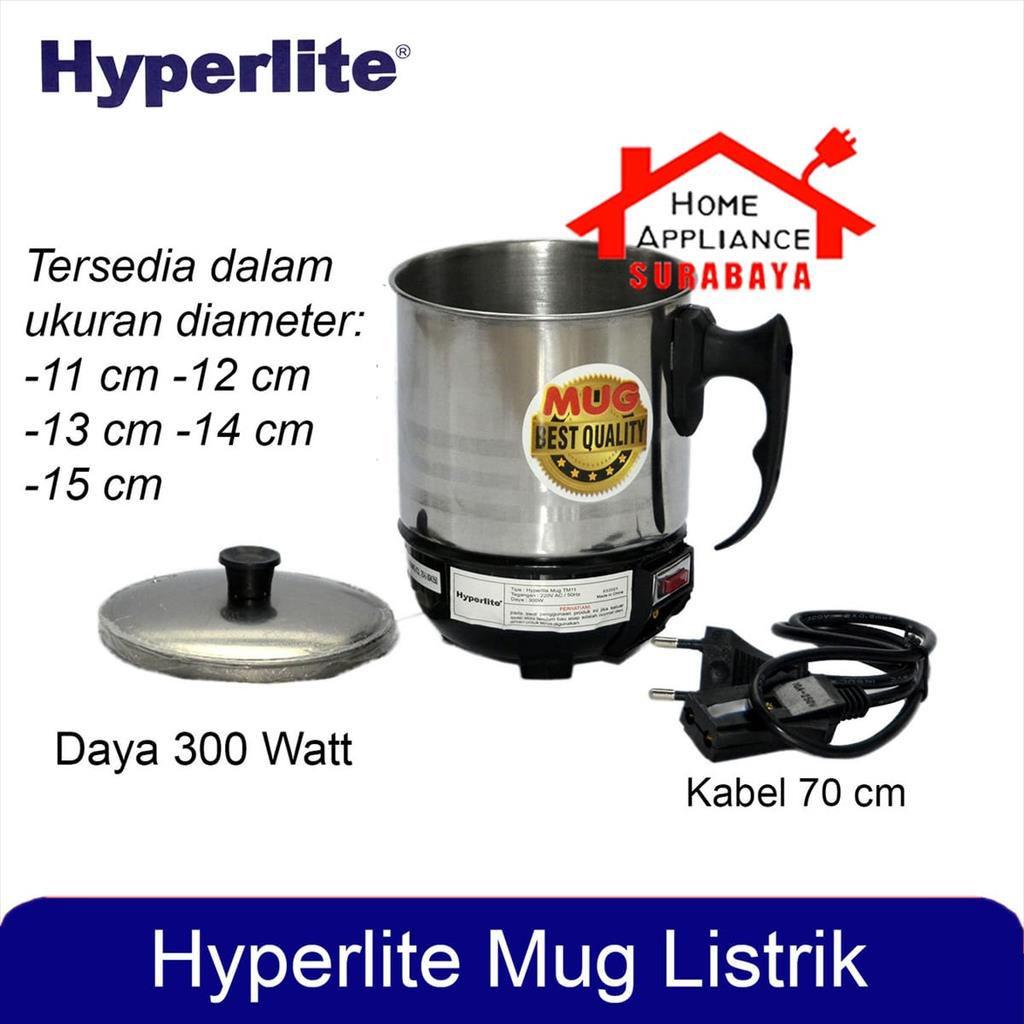 Mug Teko Listrik Elektrik Stainless Hyperlite 11 12 13 14 15 CM