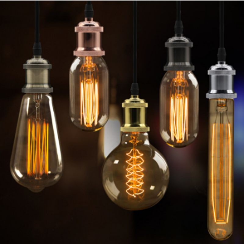 FITTING LAMPU GANTUNG BESI RETRO EDISON CLASSIC VINTAGE FITTING GANTUNG LAMPU CAFE E27