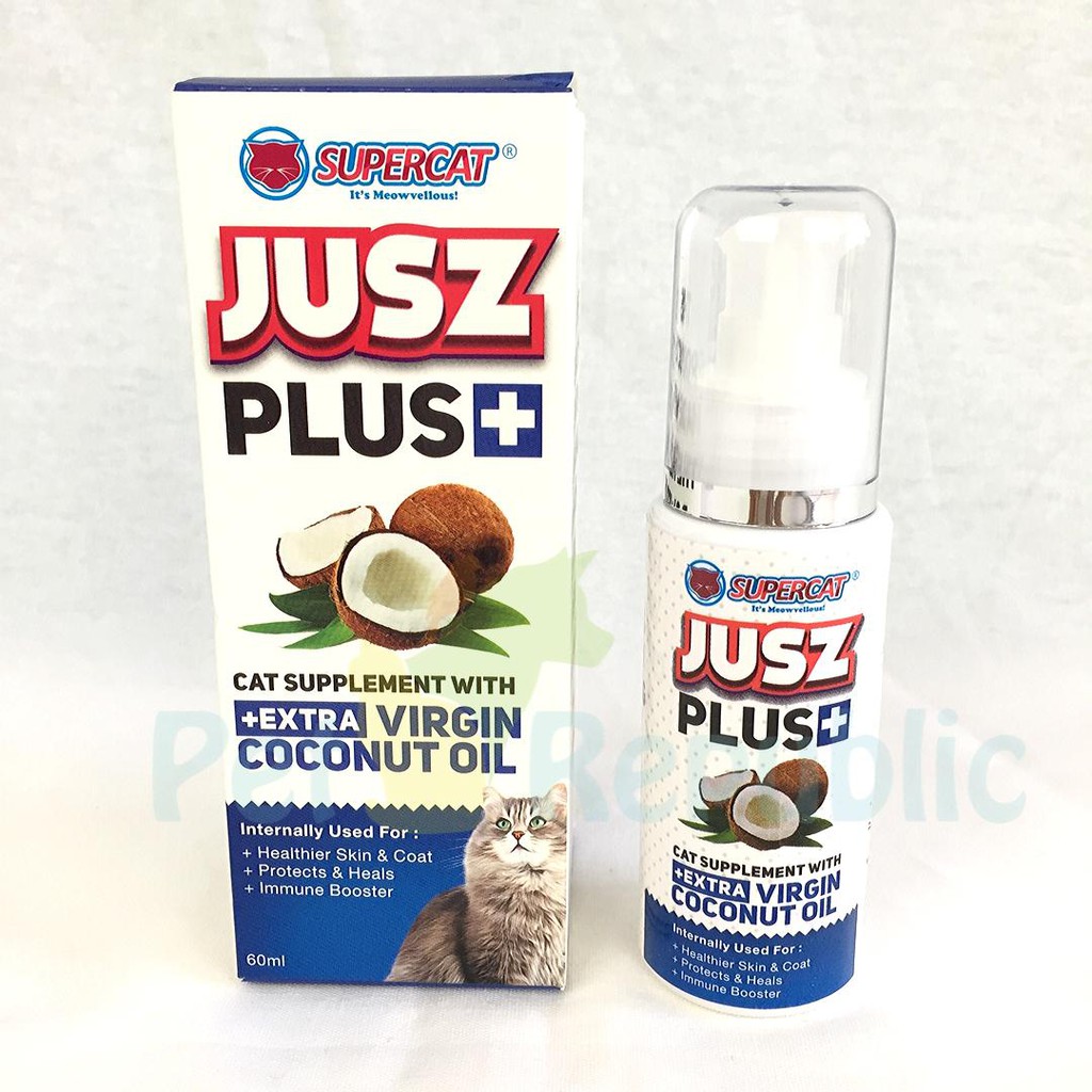

SUPERCAT Vitamin Bulu Kucing JUST PLUS Coconut Oil 60ml