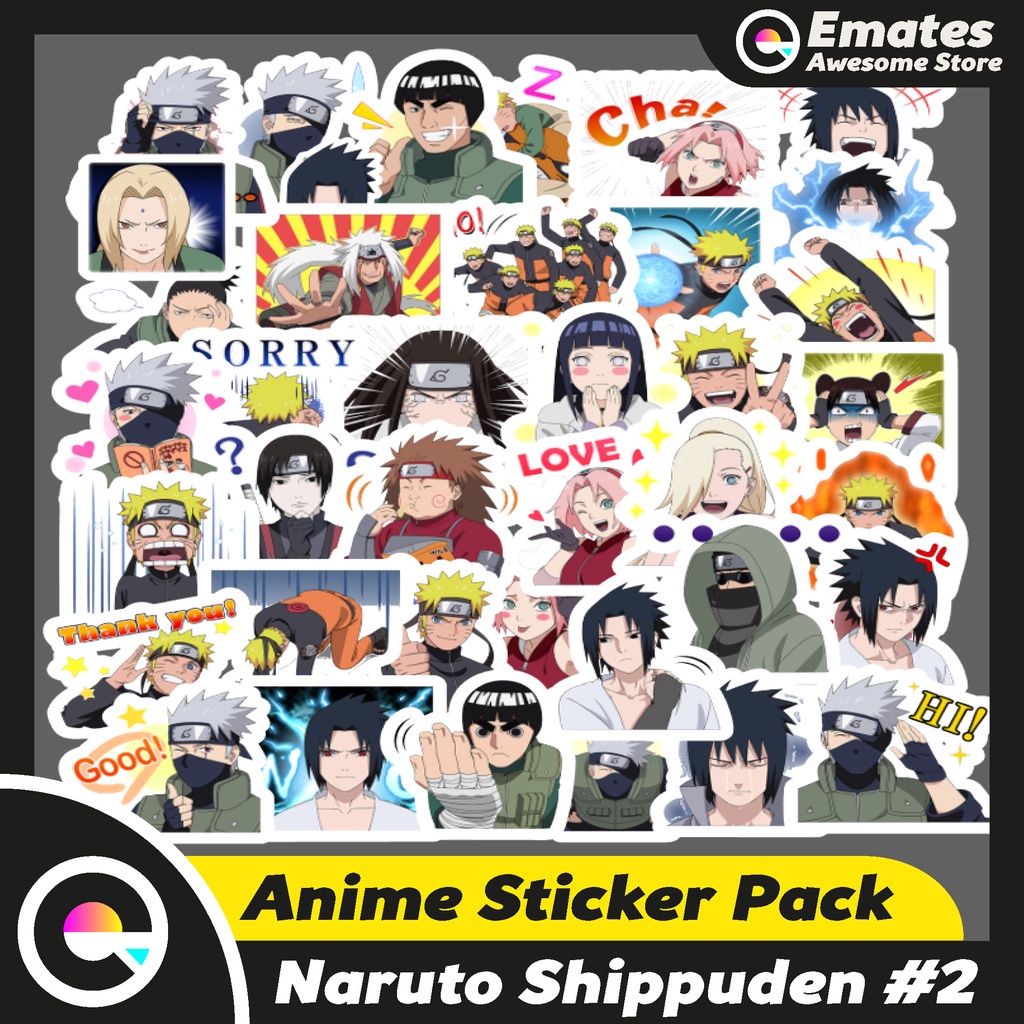 Jual [48 pcs] Stiker Anime Naruto 2 Sticker anime animasi sticker