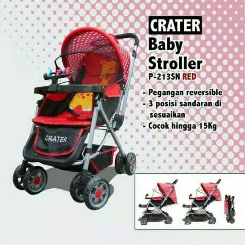 Kereta Dorong Bayi Stroller Crater 2113 New Model