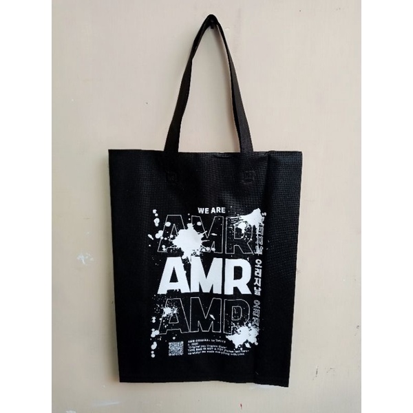 Tas spunbon tebal sablon  Goodybag custom sablon tas promosi  promosi toko onlen offlen dll