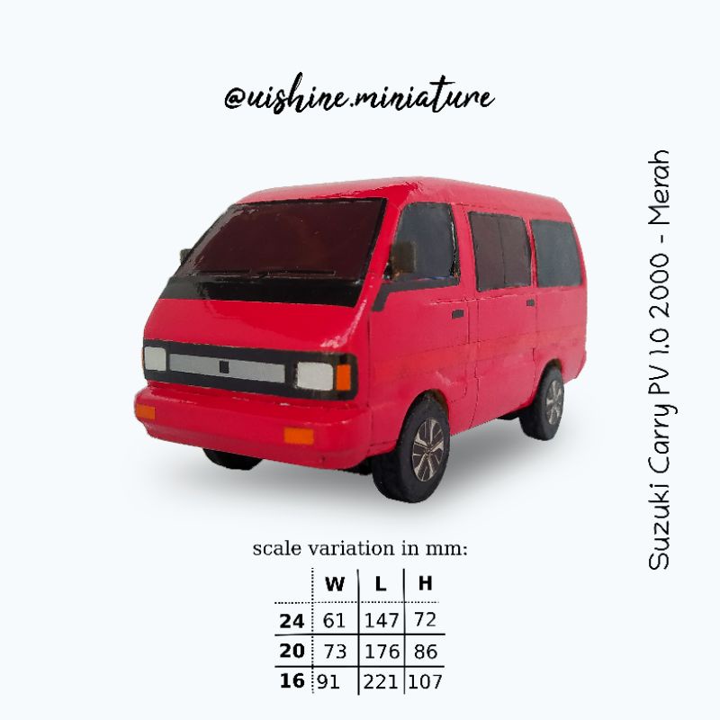 Diecast Miniatur Mobil Suzuki Carry PV 1.0