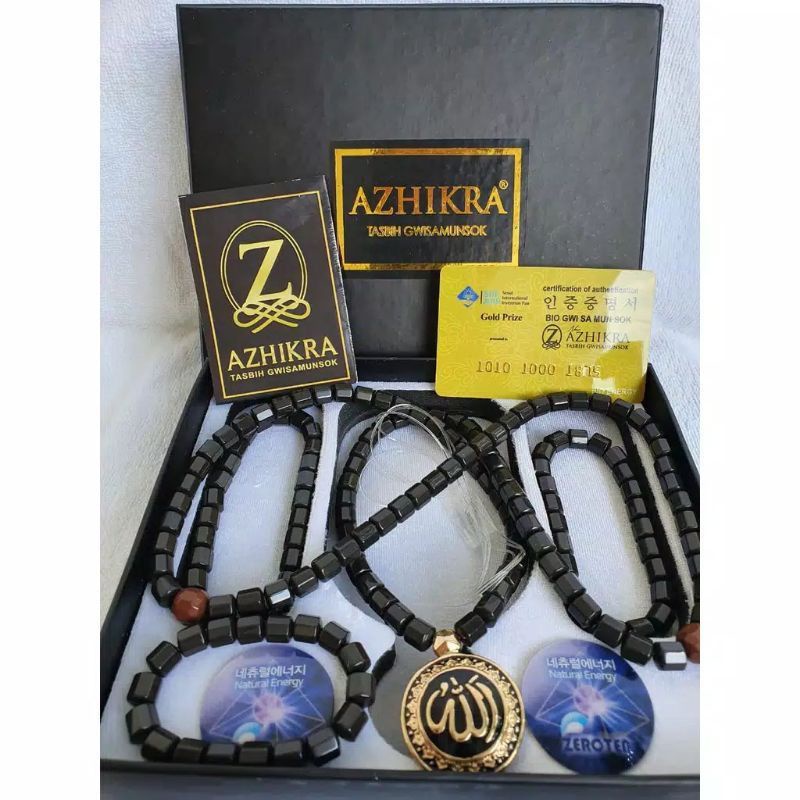 - NEW AZHIKRA SEGI 8 kalung kesehatan - Kalung Azhikra Original Batu Gwisamunsok