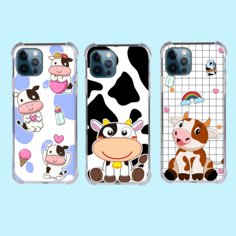 Soft Case Iphone 12 11 pro x xs max 7 6s 8 plus xr casing motif sapi lucu cow