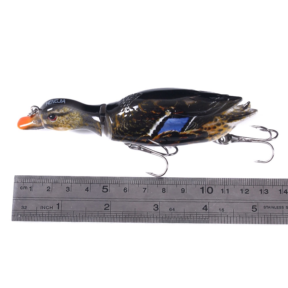 HENGJIA Bionic Artificial bait 2 Segment Bait Duck Bionic False Bait 13cm 35g Fishing lure set with fishing Box