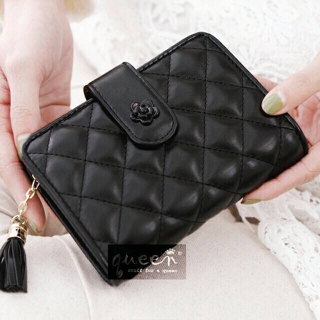 A1 Promo Dompet Wanita Lucu Elegan Bahan Taiga Ukuran 19x9 Warna Ungu Tosca Biru Hitam Fanta Murah