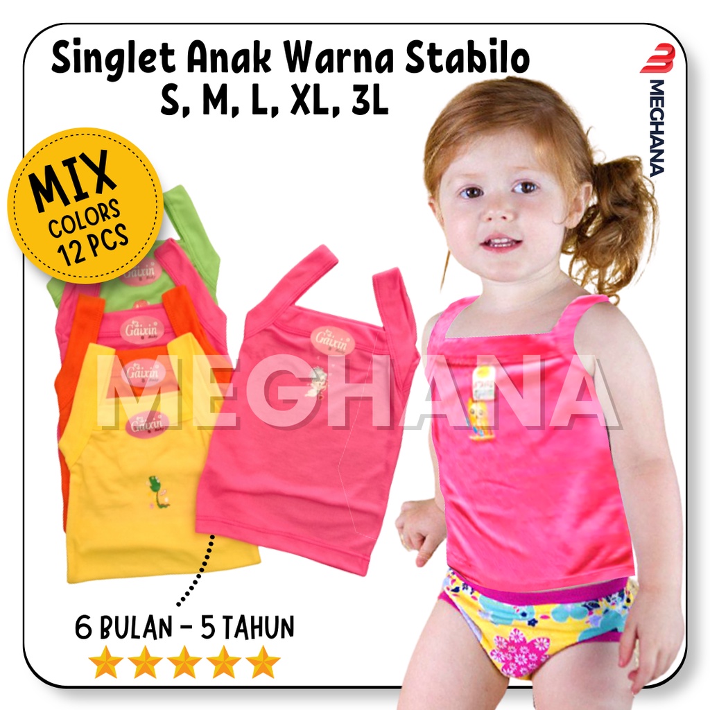 12PCS 
KAOS DALAM STABILO ANAK CEWEK S M L XL 3L BAHAN FULL KATUN SANGAT LEMBUT ADEM DIPAKAI