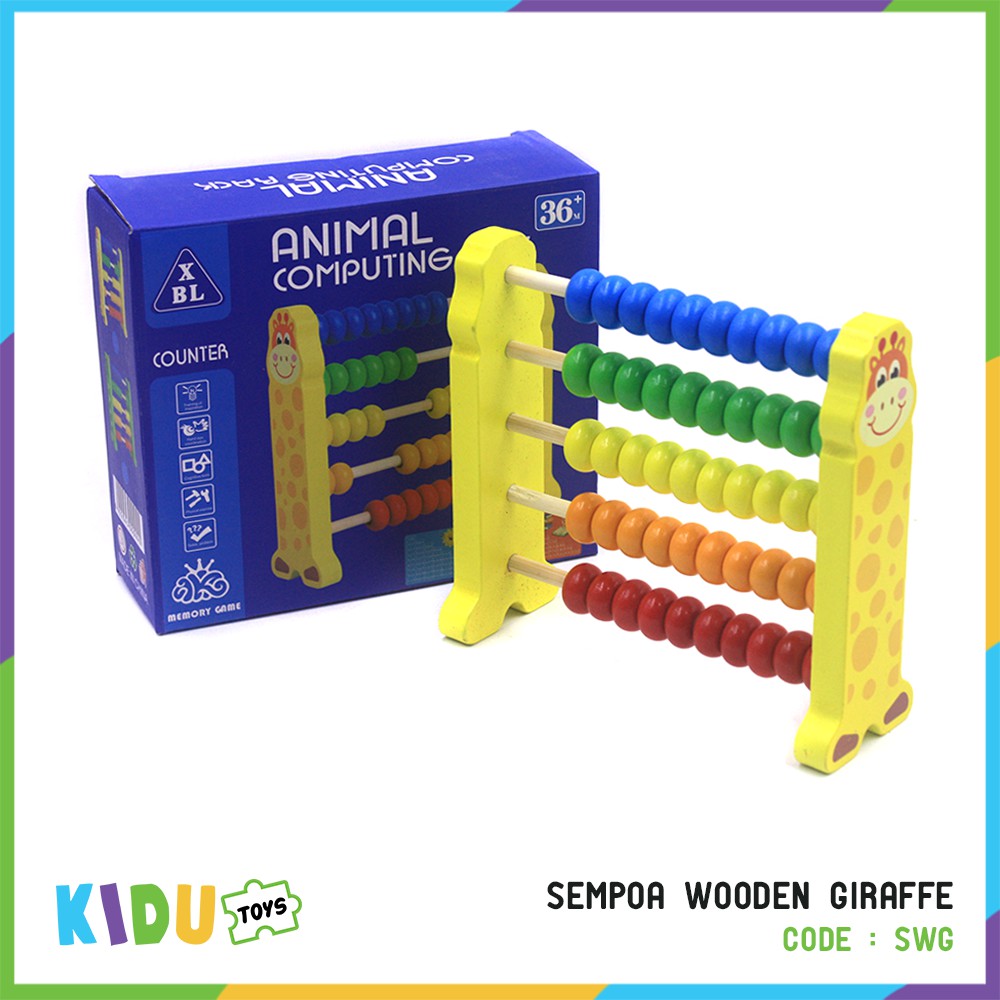 Mainan Montessori Sempoa Anak Educational Toys Wooden Toys Belajar Berhitung Kidu Toys