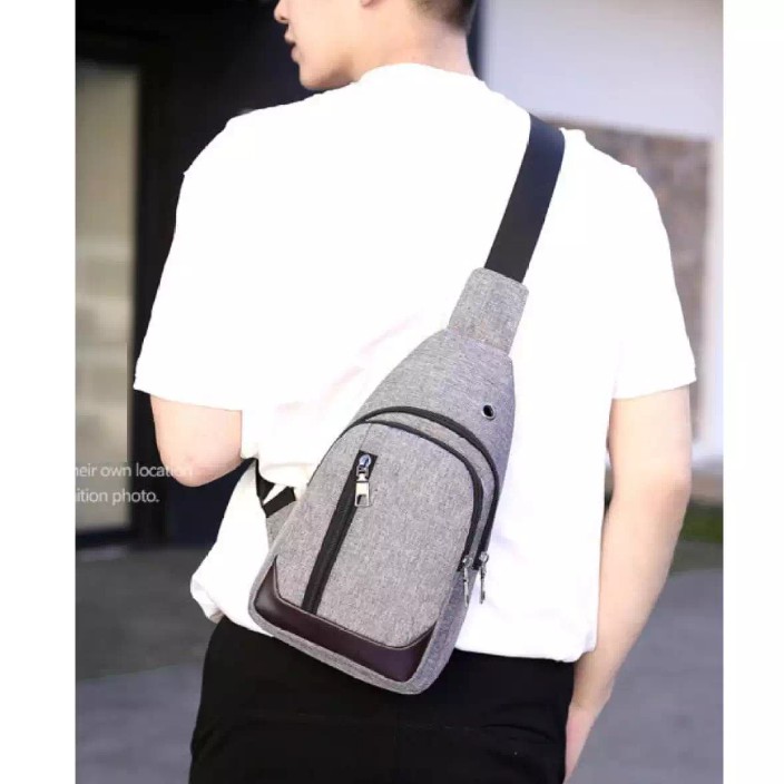 TAS SELEMPANG PRIA WAISTBAG PRIA WANITA COWOK CEWEK TAS KEKINIAN