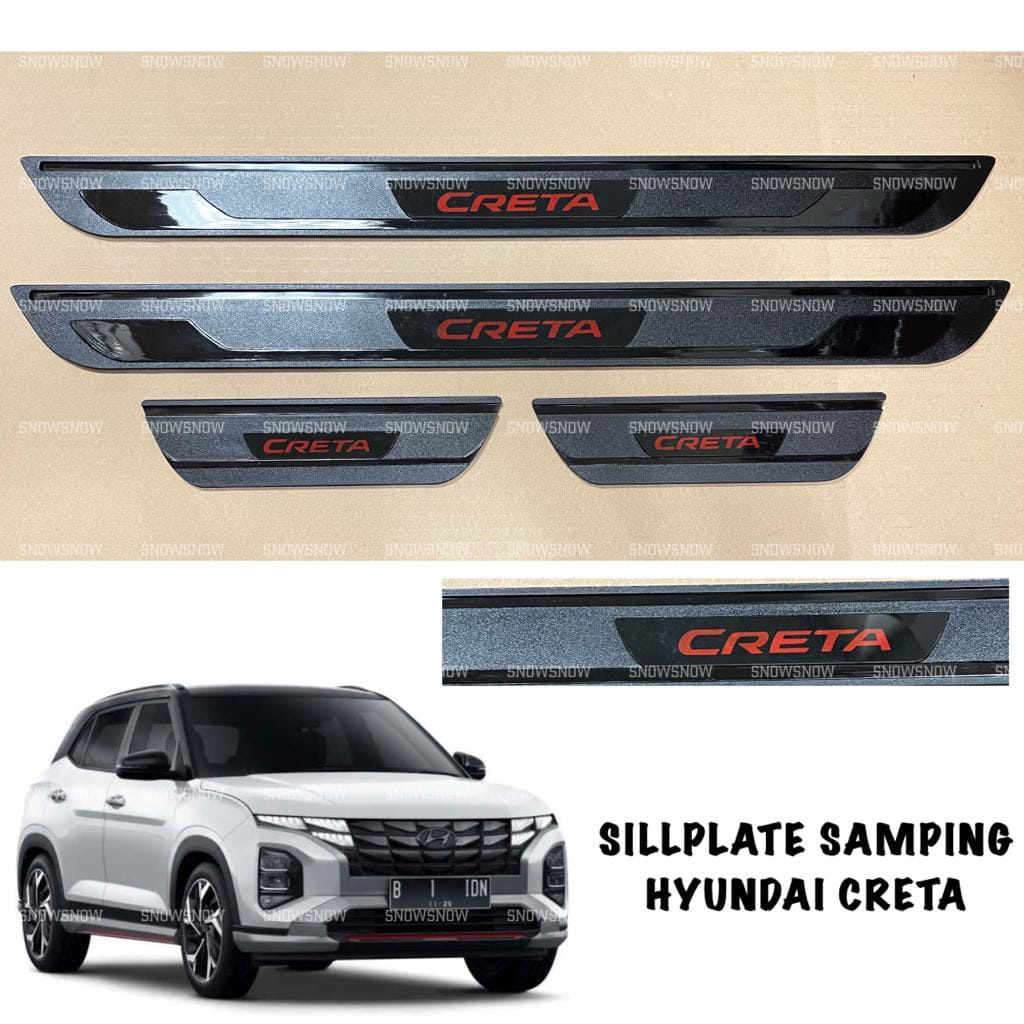 Sillplate Samping Hyundai Creta 2022 2023 Hitam