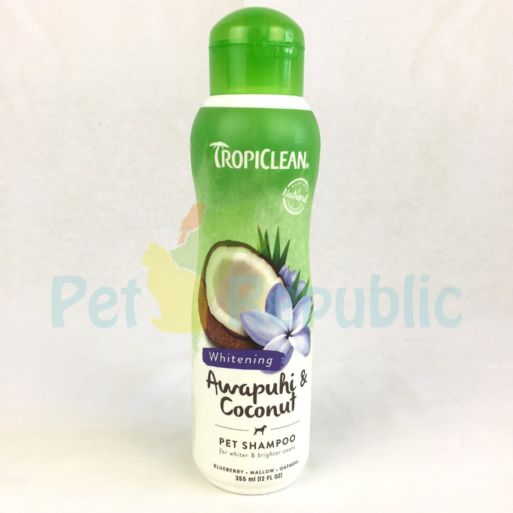 

TROPICLEAN Shampoo Anjing Putih Awapuhi and Coconut Shampoo 355ml
