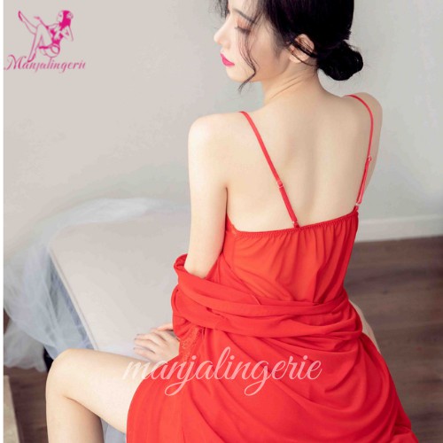 Manjalingerie - ONE SET (DRESS ,CD & KIMONO)LINGERIE / BAJU TIDUR SEXY / SEXY LINGERIE 1SET 1399-8