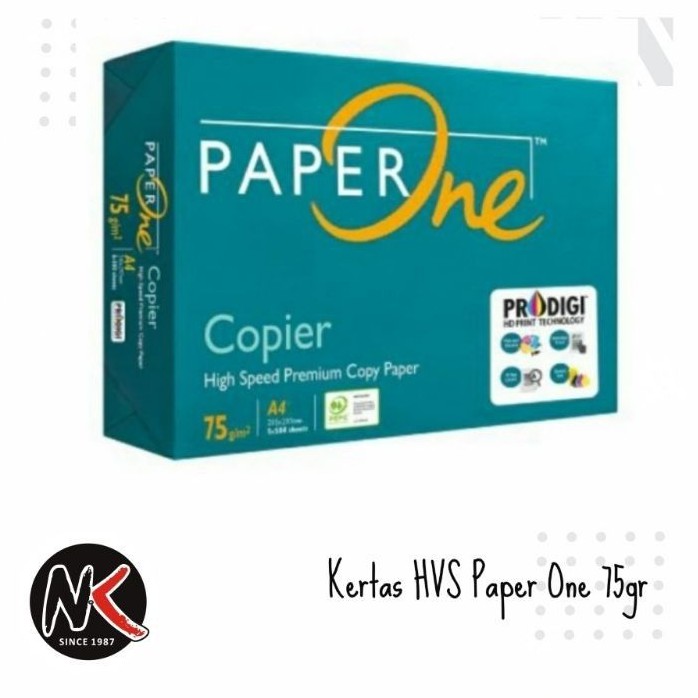 

kertas HVS/Kertas Print/Kertas Fotocopy/Copy paper/Fotokopi A4 75 gr (75gr) PAPER ONE