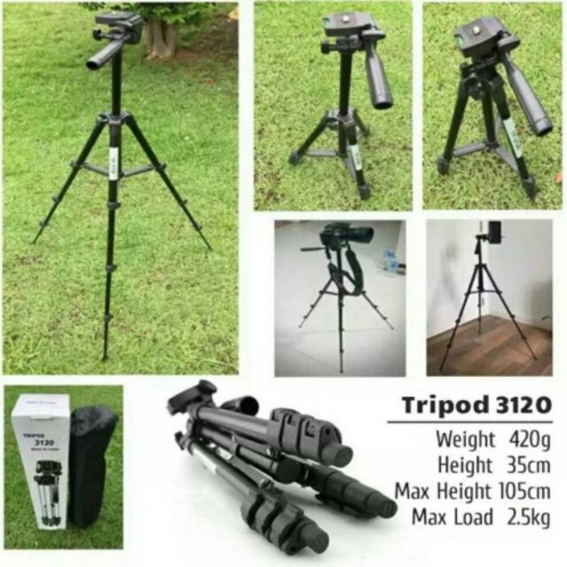 TRIPOD HP / TRIPOD CAMERA BLACK SERIES PANJANG 1 METER PREMIUM QUALITY 3120
