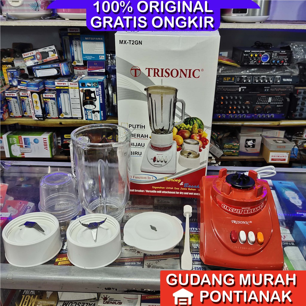 Blender National quality Trisonic 2 in 1 kering dan basah kualitas nasional