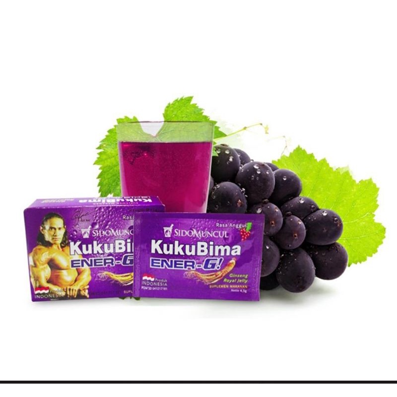 Kuku Bima Ener-G Anggur 4,6gr x 6 Sachet, Kuku Bima Anggur