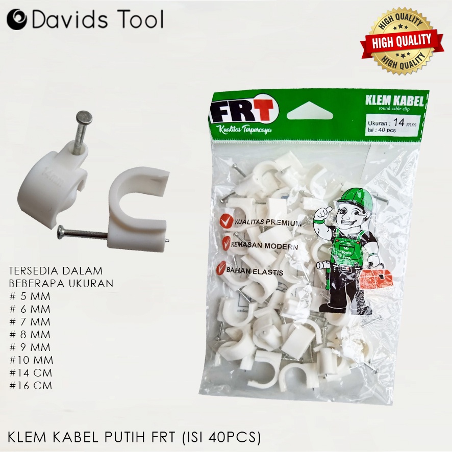 Klem Kabel Listrik Pengikat Cable Clip Frt