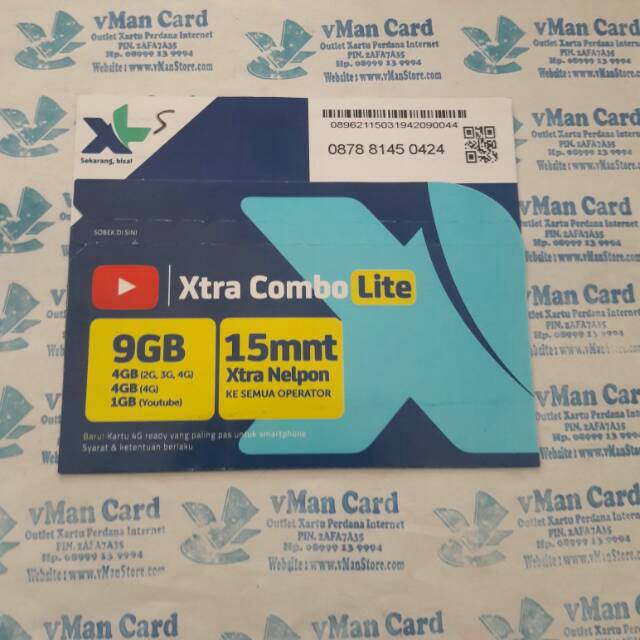 KARTU XL COMBO Lite 9GB 24 JAM (4GB + 4GB + 1GB)