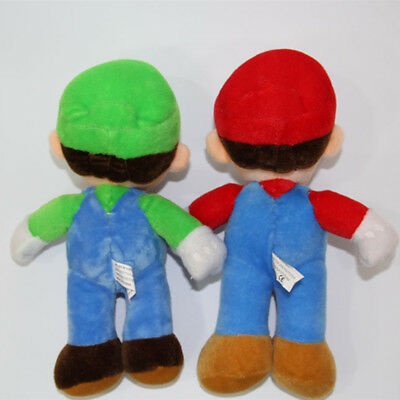 NEW Super Mario Bros. Mario and Luigi 9.8&quot; High Plush Toy Doll