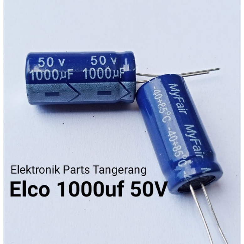 KAPASITOR ELCO 1000UF 50V CAPACITOR ELCO 1000UF 50V ELCO 1000 UF 50V ELCO 50V 1000UF