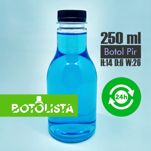 Botol Plastik 250 ml (isi 50 pcs = 1kg) Botol Pir Murah. Botol Minuman. Tutup Shortneck