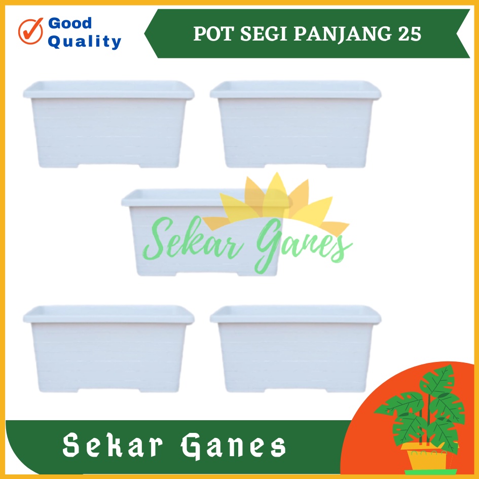 Pot Segi Panjang Tani 25 Cm Putih Motif Bata Pot Panjang Plastik Murah Putih Murah Raja Indo Bekasi