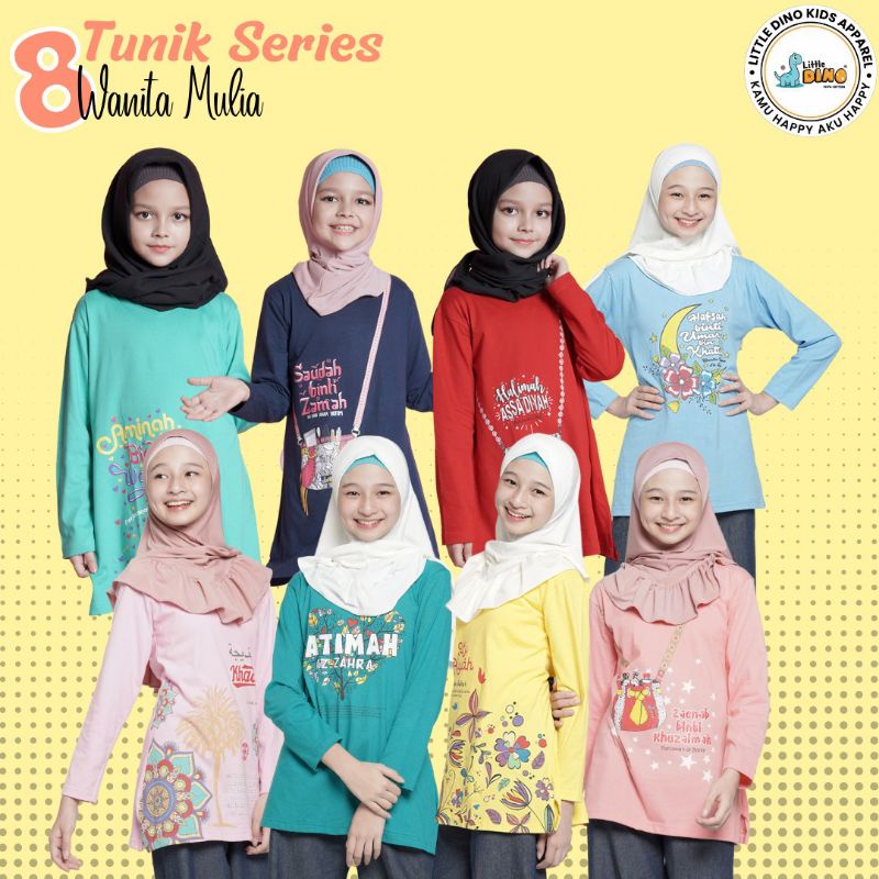 TUNIK ANAK REMAJA 6 7 8 9 10 11 12 13 14 TAHUN || TUNIK 8 WANITA MULIA LITTLE DINO