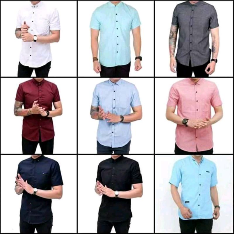 KEMEJA HEM BAJU POLOS SURFING PRIA COWOK LENGAN PENDEK ORIGINAL PREMIUM MURAH BERKUALITAS DISTRO