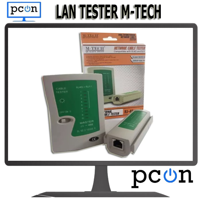 LAN Tester M-Tech untuk Kabel RJ45 dan RJ11